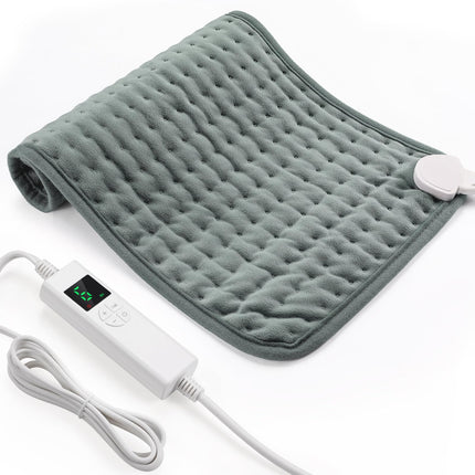 Sildīšanas paliktnis ar automātisku izslēgšanos, 30x60 cm elektriskais sildīšanas paliktnis ar 4 stundu taimeri un 6 siltuma iestatījumiem, sildīšanas paliktnis ar digitālu tālvadības pulti, mašīnā mazgājams sildīšanas paliktnis mugurai, pelēks