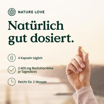 NATURE LOVE® Bioloģiskās grieķu sierāboliņa lapas - 240 vegānas kapsulas - Augsta deva ar 2600 mg dienā (650 mg vienā kapsulā) - Sertificēta bioloģiskā grieķu sierāboliņa lapa - bez nevēlamām piedevām, ražota Vācijā