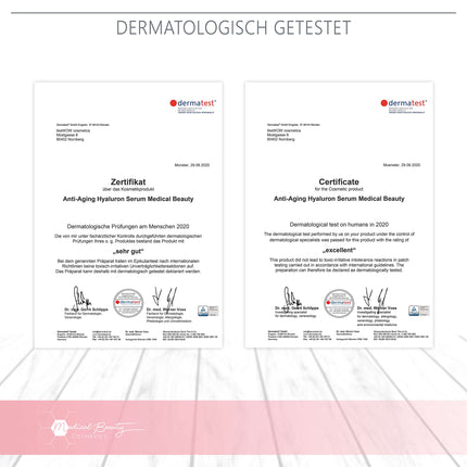 Augstas devas hialuronskābes serums 100 ml - ar pretnovecošanās pastiprinātāju avokado eļļu, peptīdiem un E vitamīnu - vegāns pretgrumbu sejas krēms acīm, kaklam un dekoltē zonai ar savstarpēji saistītu hialuronskābi