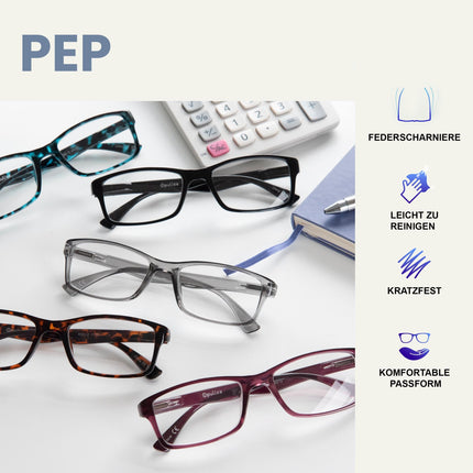 The Reading Glasses Company Black Readers Designer Style Vīriešiem Sievietēm UVR092BK +1.00