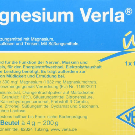 Magnija Verla granulas 300 mg oranžas, 50 gabali (1 iepakojums)