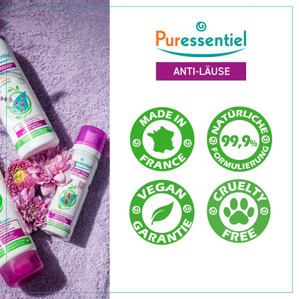 Puressentiel - pret utīm - galvas utu atbaidīšanas aerosols - galvas utis un gnīdas - atbaida utis un novērš invāziju - aktīvā viela 100% dabīgas izcelsmes - 75 ml