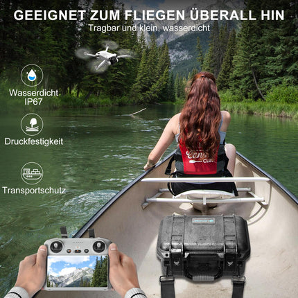 LEKUFEE ūdensnecaurlaidīgs korpuss DJI Mini 4 Pro/DJI Mini 3/DJI Mini 3 Pro un DJI Mini 3 aksesuāriem (tikai korpuss)