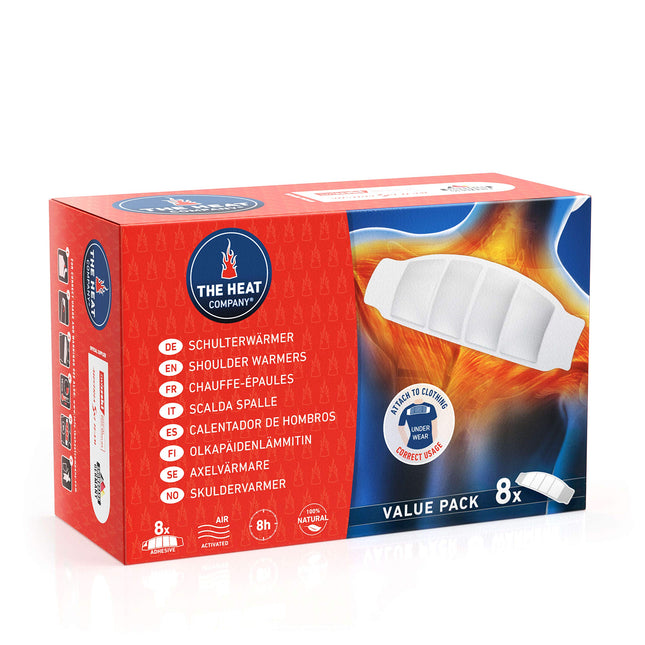 THE HEAT COMPANY Plecu sildītāji - 8 gab. iepakojumā - Muguras siltuma plāksteri - ĪPAŠI SILTI - Līmējoši - Kakla sildītājs - 8 stundas mājīga siltuma - Gatavs lietošanai - Aktivizējas gaisā - Pilnīgi dabīgs