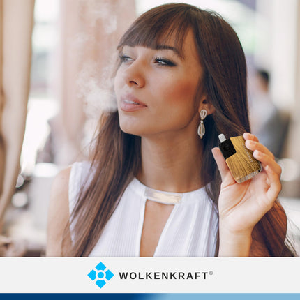 WOLKENKRAFT FX MINI ULTRA Premium Vaporizer - USB-C | Magnētiski ievietojams iemutiķis | Titāna kamera | Temperatūra 100–220 °C | Darbības taimeris 3–5 min. | 100% konvekcija *koka izskats*