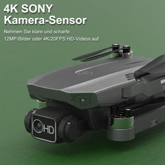 Wipkviey B12 drons ar 4K kameru, GPS drons ar atgriešanos ar vienu klikšķi, FPV RC kvadrakopters iesācējiem, bezsuku motors, atgriešanās pie zema akumulatora uzlādes līmeņa, 50 minūšu lidojuma laiks ar 2 akumulatoriem, zem 249 g, C0