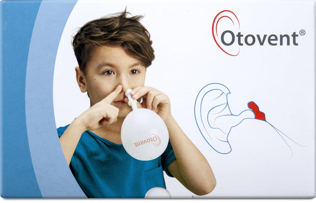 OTOVENT deguna balona sistēma 1 deguna uzgalis + 5 gaisa membrānas vidusauss spiediena ārstēšanai, spiediena izlīdzināšanas ausu aizbāžņi lidmašīnas formā