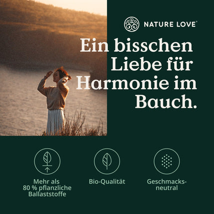 NATURE LOVE® Organiskais akācijas šķiedras pulveris – 360 grami – 80% šķiedrvielu, šķīstošs, bezgaršīgs un daudzpusīgs – 60 porcijas – vegāns, laboratorijā pārbaudīts un ražots Vācijā