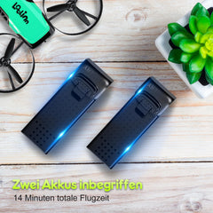Loolinn | Drons ar kameru kā dāvana bērniem - Mini drons ar tālvadības pulti un video un fotoattēlu uzņemšanas iespējām/Regulējama kamera/Divas baterijas/C0 sertificēts (dāvana gan zēniem, gan meitenēm)