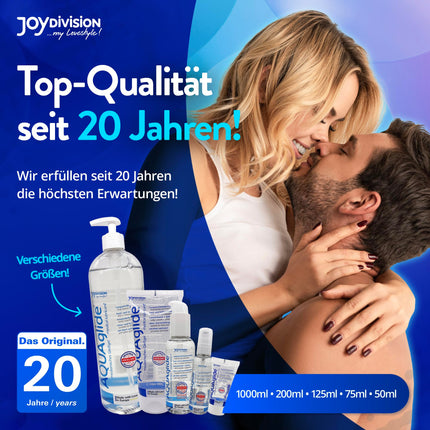 Joydivision Original AQUAglide 200 ml dabīgs lubrikants, kristāldzidrs un vegānisks lubrikants, pH optimizēts un saderīgs ar lateksa prezervatīviem