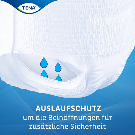 TENA Pants Plus — 56 biksītes mēneša iepakojumā (4 x 14 gabali) — vienreizlietojamās biksītes sievietēm un vīriešiem — elpojošas unisex nesaturēšanas biksītes — urīnpūšļa vājuma un urīna nesaturēšanas gadījumā — baltas, L izmērs