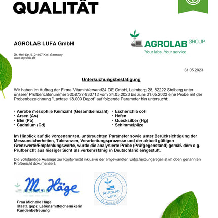 Lactase 13,000 Depot - 365 tabletes ar depo efektu (Sepismart® Slow Release) - Augsta deva ar 13 000 FCC vienībām - Laktozes un piena nepanesības gadījumā - Bez nevēlamām piedevām