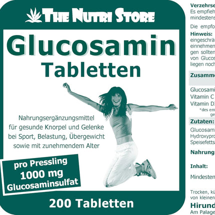 Glikozamīns 1000 mg tabletē - 200 tabletes - 6-7 mēnešu krājumi