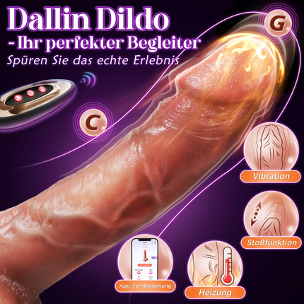 Klasisks dildo sievietēm ar lietotni, vibratora vibrācija sievietēm ar 9 vilces funkcijām, 22 cm dzimumlocekļa dildo seksa rotaļlietas sievietēm, šķidra silikona anālie vibratori vīriešiem ar spēcīgu piesūcekni