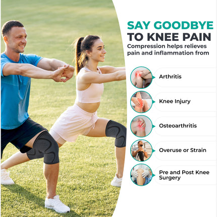 MODVEL ceļgalu atbalsta komplekts vīriešiem un sievietēm – stabils atbalsts sporta, treniņu, fitnesa, pārgājienu un ikdienas dzīves laikā – ērts, ādai draudzīgs, elpojošs atbalsts, kas izgatavots no mīksta neilona-lateksa auduma