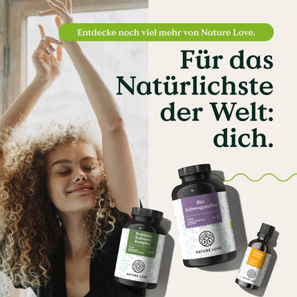 NATURE LOVE® B vitamīnu komplekss – augsta deva: ar 500 µg B12 vitamīna – 180 kapsulas (6 mēnešiem) – visi 8 B vitamīni (B1, B2, B3, B5, B6, B7, B9, B12) – vegāns, laboratorijā pārbaudīts un ražots Vācijā