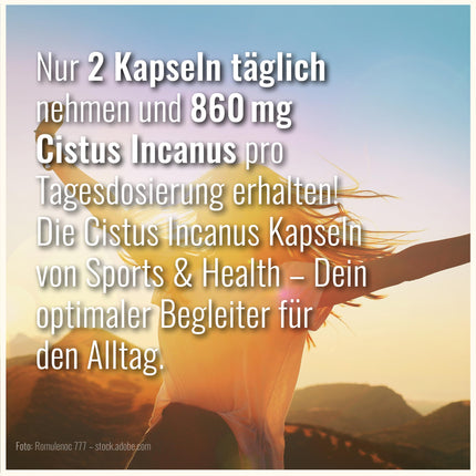 Cistus Incanus kapsulas - 180 kapsulas - 860 mg dienā - vegāns - Rockrose kapsulas - Cystus