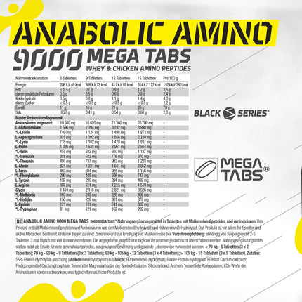 Olimp Anabolic Amino 9000 Mega tabletes, 300 tabletes