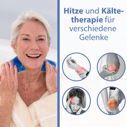 ICEHOF Kühlpad mit Vlies-Hülle - Kuschelweich, lange Kühldauer - Kühlpack Gel Kühlakku Kühlgel Kühlkompresse Kälte-Kompresse Kühlkompressen Kühlbeutel Eisbeutel Blau