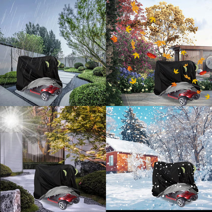 MaxAwe 170x 61x117cm mobilitātes skrejriteņa pārsegs, ūdensizturīgs mobilitātes skrejriteņa pārsegs, 420 Oxford pārsegs, izturīga mobilitātes skrejriteņa pārsegs ar elastīgu joslu invalīdu skrejriteņa aizsargapvalkam