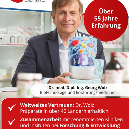 Dr. Wolz Darmflora plus select intens - 80 augstas devas kapsulas - 22 pienskābes baktēriju celmi - 120 miljardi baktēriju kultūru dienā - zarnu gļotādai un imūnsistēmai* - zarnu trakta ārstēšanai