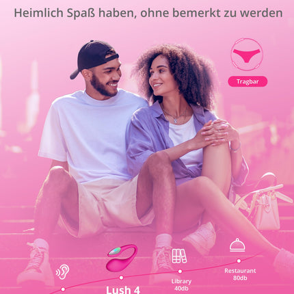 LOVENSE Lush 4 - Tālvadības G-punkta vibrators ar LED gaismu sievietēm, ūdensizturīgs, vadība ar lietotni