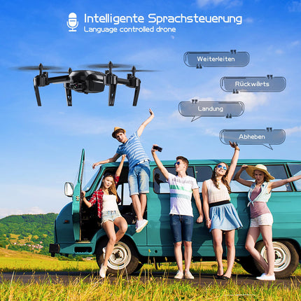 Wipkviey drons ar 1080P HD kameru, T6 FPV RC kvadrokopters ar 2.4G WiFi transporta tiešraides video, augstuma noturēšana, bezgalvas režīms, 2 baterijas, 28-32 minūšu lidojuma laiks, pieaugušajiem iesācējiem