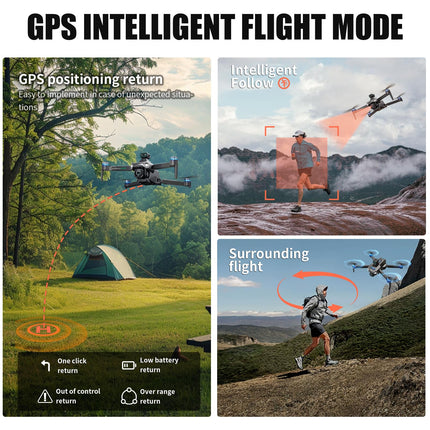 OBEST GPS drons ar 4K profesionālu kameru, tālvadības pulti ar UHD ekrānu, 2 baterijām, 40 minūšu lidojuma laiku, 5G FPV pārraidi, RC kvadrokopteri pieaugušajiem, SD karti