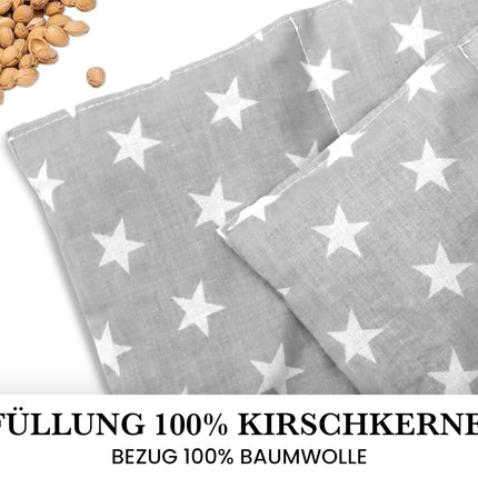Ķiršu kauliņu spilvens mikroviļņu krāsnī 55x20 cm - graudu spilvens kaklam un pleciem - sildošs paliktnis mikroviļņu krāsnī - kakla sildītājs - liels ķiršu kauliņu spilvens - graudu spilvens mikroviļņu krāsnī