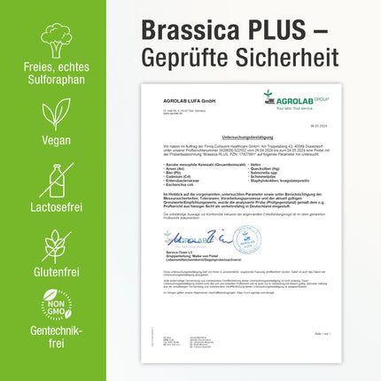 Brokoļu asnu ekstrakta kapsulas | augstākā deva | 280 000 mg brokoļu | 99% stabilizēts sulforafāns | 3600 mg brokoļu asnu vienā kapsulā | Par 60% lielāka biopieejamība | Brassica PLUS