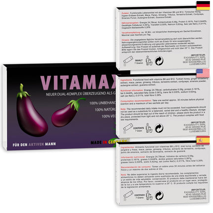 VITAMAX 600mg Macun komplekss aktīviem vīriešiem | Praktisks nedēļas iepakojums