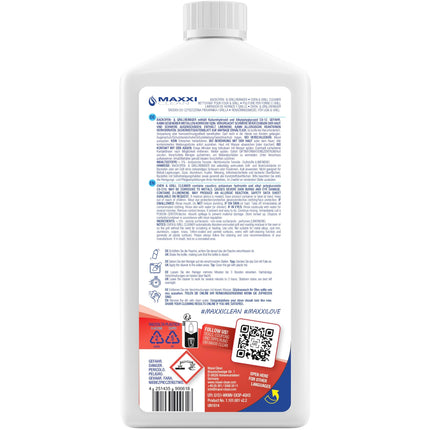 MAXXI CLEAN | Cepeškrāsns un grila tīrīšanas līdzeklis — oriģināls | 750 ml želejas pastas | pašdarbības tīrīšanas līdzeklis un tauku noņēmējs | cepeškrāsnij, plīts virsmai un grilam | noņem spītīgus nosēdumus