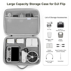 Uvafly Flip Bag, pārnēsājama uzglabāšanas soma, ceļojumu aizsargmaciņš DJI Flip Fly un citiem Combo dronu un RC 2 tālvadības pults piederumiem