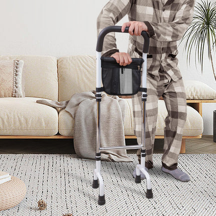 Stehhilfe für ältere Erwachsene, Gehhilfe für Senioren, Aufstehhilfe Bett Aufstehhilfe Toilette Aufstehhilfe Sofa für Senioren, Höhenverstellbar, Aufstehhilfen mit Bewegungslicht, Belastbar 136 kg