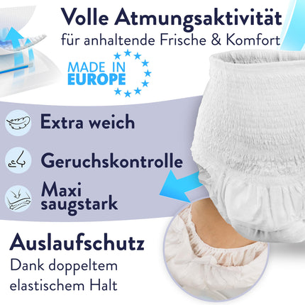 Harmony Care ® MAXI ļoti absorbējošas pieaugušo autiņbiksītes – diskrētas urīna nesaturēšanas biksītes sievietēm un vīriešiem – pieaugušo autiņbiksītes, L izmērs – 8 gabalu testa iepakojums