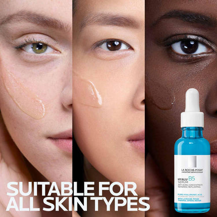 La Roche Posay pretgrumbu serums, normālai un jutīgai ādai, reģenerējošs un piepildošs, ar B5 vitamīnu, madekasozīdiem un hialuronskābi, Hyalu B5, 50 ml