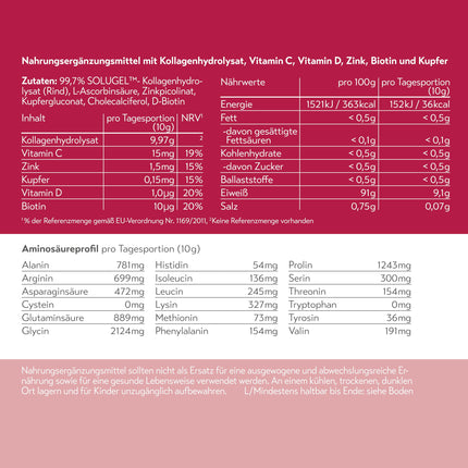 pureSGP kolagēns [300 g]: Tīrākais kolagēns aptiekas kvalitātē — bioaktīvi augstākās kvalitātes peptīdi no augstas kvalitātes kolagēna hidrolizāta. Ar C vitamīnu un biotīnu - Bez garšas - Laba šķīdība