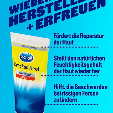 Scholl Active Repair K+ saplaisājušu papēžu krēms raupjiem, sausiem un saplaisājušiem papēžiem – ar 25% urīnvielas un keratīna – iedarbojas jau no pirmās dienas – 1 x 60 ml pēdu krēms