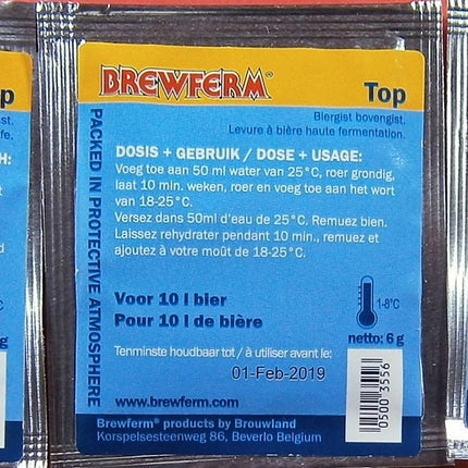 3 x ALUS RAUGS BREWFERM TOP - Alus raugs eilam, IPA, augšējās fermentācijas | Sausais raugs | Augšējās fermentācijas raugs | Drošs | Mājas alus | Alus raugs | Rauga brūvēšana