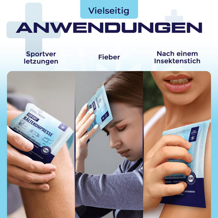 COOLMEDIC Sofort Kältekompresse zum Knicken (5 Stück) | Sofortiges Kühlen, Lange Kühldauer, Universell | Einmal Kühlpack Kühlpads Kühlpacks Kälte Sofort Kompresse für Sport Erste Hilfe uvm.
