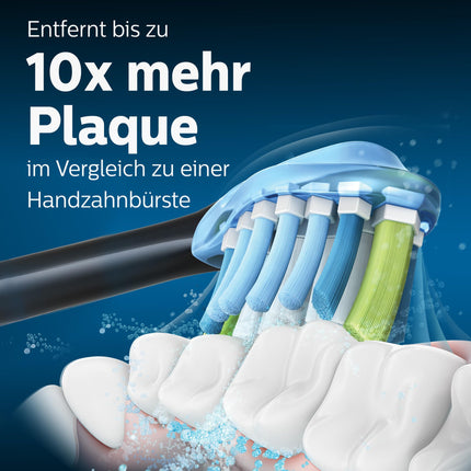 Philips Sonicare Original C3 Premium Plaque Defense standarta Sonic zobu birstes galviņas - 4 gab. iepakojumā, melnā krāsā (modelis HX9044/33)