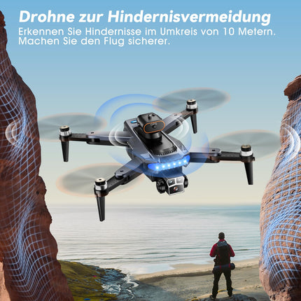 HYTOBP P17 GPS drons ar 4K kameru pieaugušajiem, 4K GPS drons ar bezkontaktu motoru, 3 akumulatori, 5G WiFi pārraide, FPV RC droni ar 3 kamerām, sekojiet man, automātiska atgriešanās, svars zem 249 g
