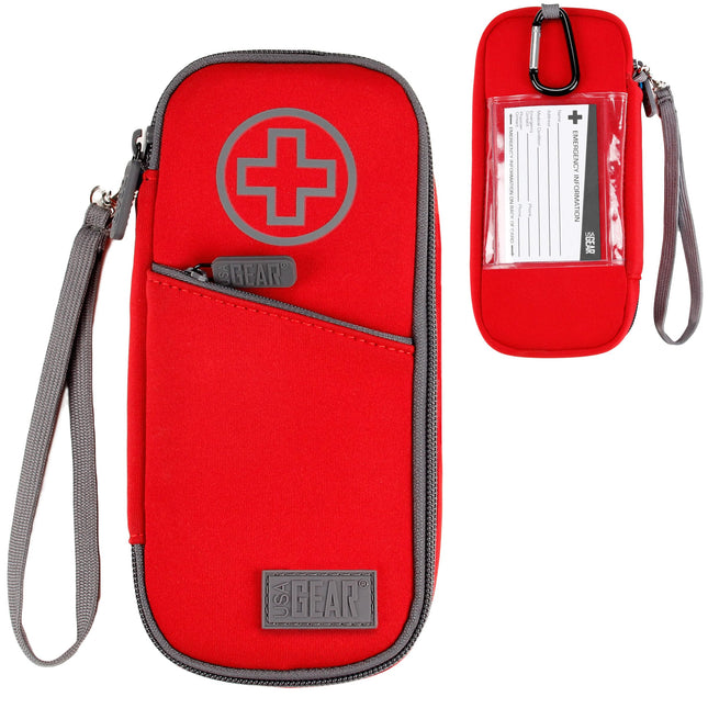 USA Gear Epipen Bag maza, izolēta medicīniskā soma ar ūdensnecaurlaidīgu ārējo slāni un izolētu oderi – diviem Epipen inhalatoriem, inhalatoram, insulīna šļircēm un svarīgiem alerģijas zāļu piederumiem.