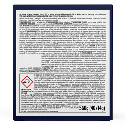 Amazon - universālās trauku mazgājamās mašīnas tabletes, 40 tabletes