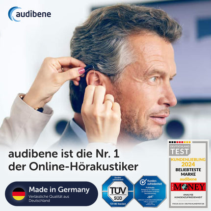 Audibene dzirdes aparātu baterijas, 312. tipa, brūnas, dzirdes aparātu baterijas, 60 gab. iepakojumā, ražotas Vācijā, komplektā BEZMAKSAS tīrīšanas drāna, bezvadu savienojumam apstiprinātas, bez dzīvsudraba