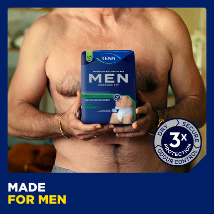 TENA MEN Active fit Pants Plus - 40 gabali mēneša iepakojumā (4 x 10) - Vienreizējās lietošanas biksītes vīriešiem - mērenai vai spēcīgai urīna noplūdei - L izmērs