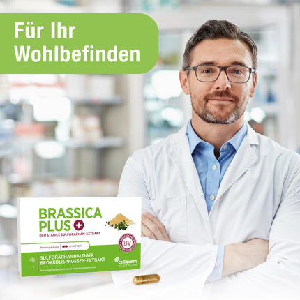 Brokoļu asnu ekstrakta kapsulas | augstākā deva | 280 000 mg brokoļu | 99% stabilizēts sulforafāns | 3600 mg brokoļu asnu vienā kapsulā | Par 60% lielāka biopieejamība | Brassica PLUS