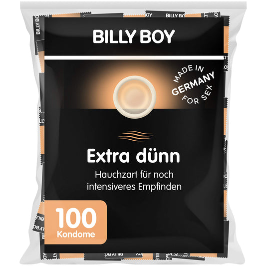 100 Billy Boy īpaši plāni prezervatīvi - īpaši plāni prezervatīvi vēl intensīvākām sajūtām - ražoti Vācijā