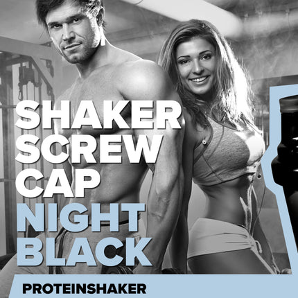 IronMaxx proteīna kratītājs - naktsmelns 700ml | Olbaltumvielu kratītājs ar skrūvējamu vāciņu, sietu un mērīšanas skalu | Neizplūstošs, mazgājams trauku mazgājamā mašīnā un bez plastifikatoriem BPA un DEHP