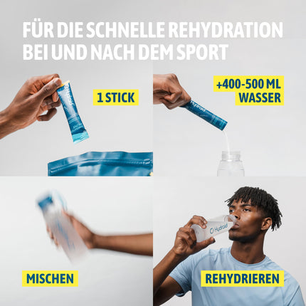 Hydraid Hydration Helper® CITRONS – Elektrolītu pulveris ar 1118 mg elektrolītiem labākai ūdens absorbcijai sporta laikā un ātrai atjaunošanās procesam – 25 nūjiņas ar citrona garšu